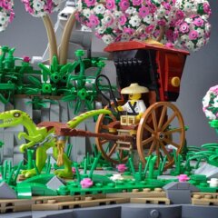 Dinosaurios en el mundo brick, con una mirada más amigable