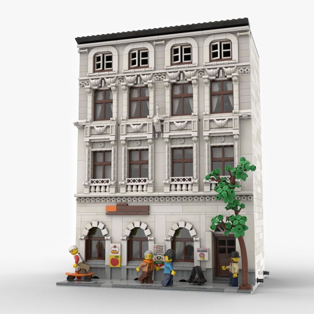 Bricks in Bits LEGO review revision MOC edificio modular building Albrecht Avenue 90 aniversario arquitectura Studio