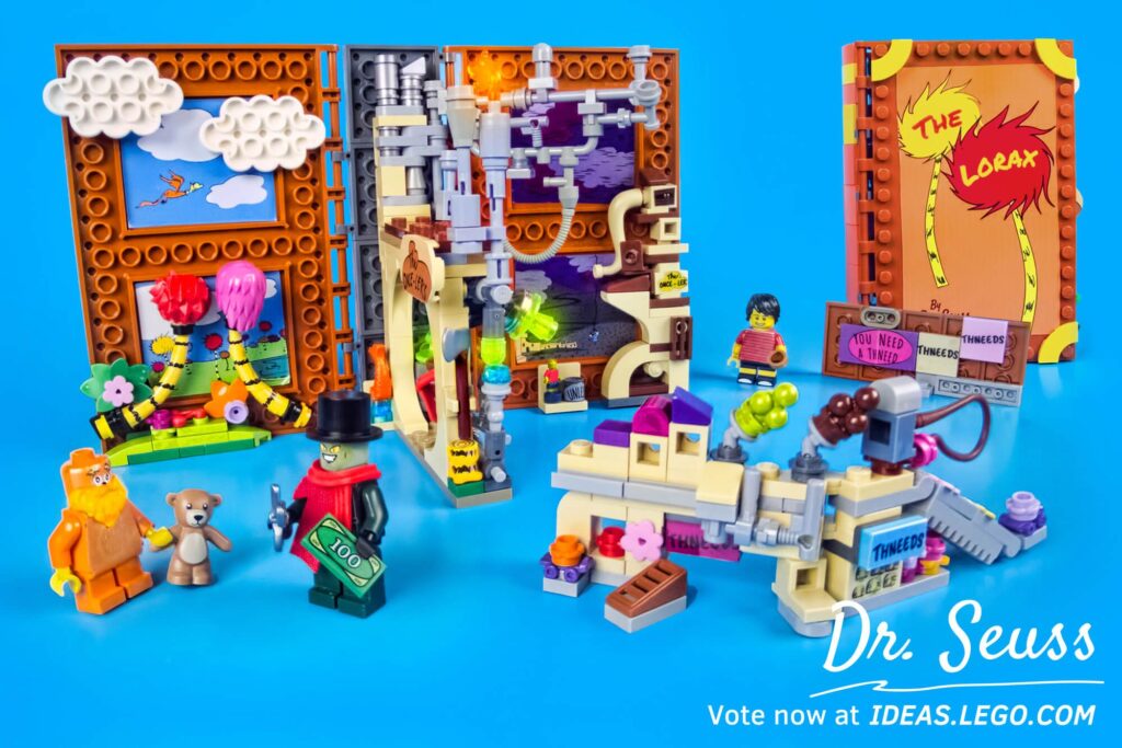 Bricks in Bits LEGO Ideas review Dr. Seuss MOC creación revision Cat in the Hat The Lorax y Grinch Stole Christmas!