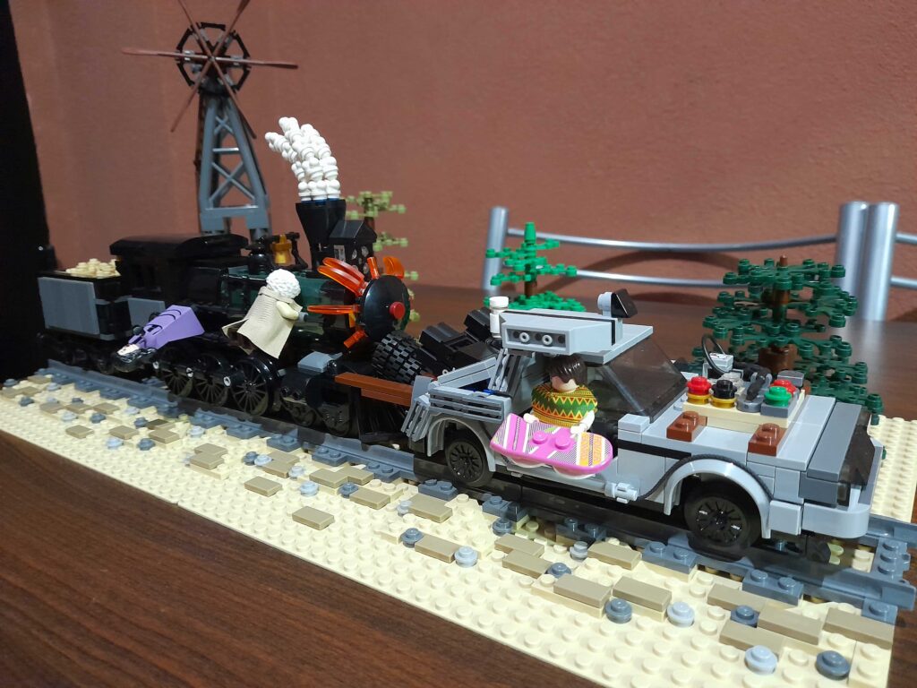 Bricks in Bits LEGO Volver al Futuro barranco Clayton Marty McFly Doc Brown Clara Clayton 1885 Back to the Future