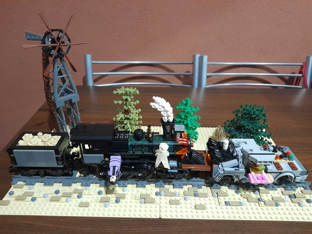 Bricks in Bits LEGO Volver al Futuro barranco Clayton Marty McFly Doc Brown Clara Clayton 1885 Back to the Future