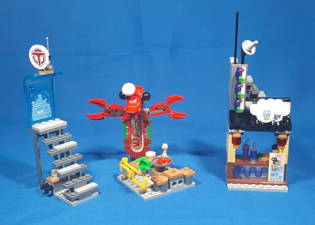 Bricks in Bits LEGO review revisión Monkie Kid Ciudad de las Linternas 2022 80036 Panda Store LEGO Store monoriel lanzamiento