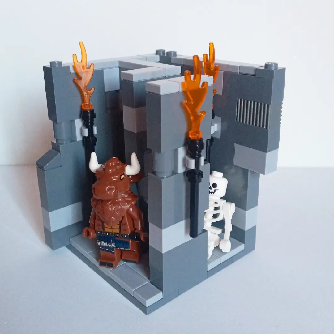 Bricks in Bits LEGO monohabitats de cuentos y mitología Dorothy Ariel Triton Caballero Medusa Rapunzel Minotauro Caperucita Dragon