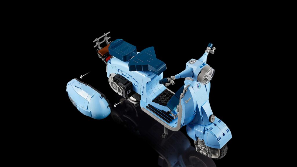 LEGO Bricks in Bits set review revision Vespa 125 1960 10298 Italia anuncio Vespa Piaggio diseño elegancia 90 aniversario