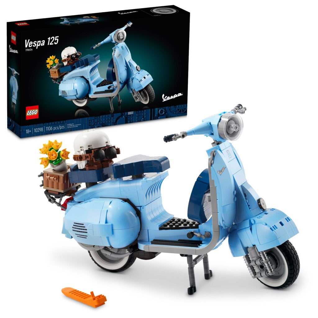 LEGO Bricks in Bits set review revision Vespa 125 1960 10298 Italia anuncio Vespa Piaggio diseño elegancia 90 aniversario