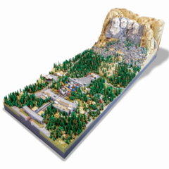 Monte Rushmore, a escala brick